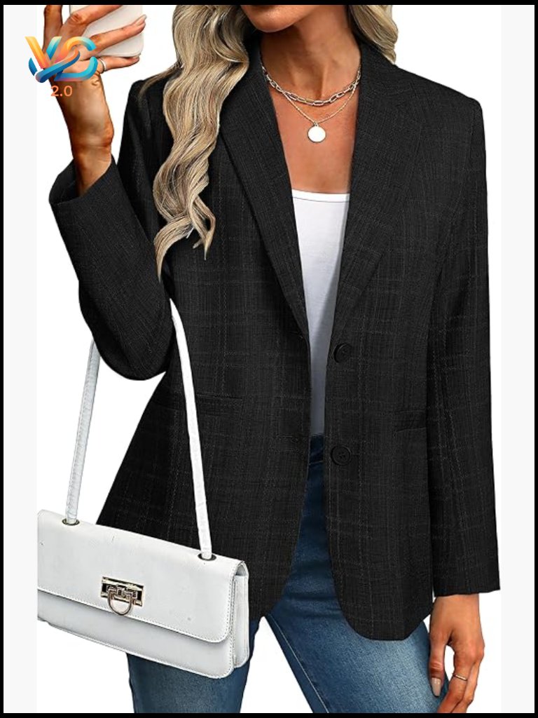 Oversized Blazer Long Sleeve Open Front Lapel Business Casual Work Jacket